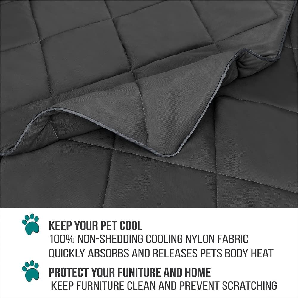 PetAmi Cooling Dog Blanket Lightweight Soft for Medium Pet Cat, 29x40 Grey