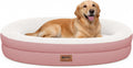 Waterproof Orthopedic Dog Bed for Large Dogs, Pink