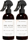 Muse Apothecary Home Ritual Active Odor Eliminator Spray - Furniture Deodorizer Spray & Bathroom Odor Eliminator for Home - Essential Oil Air Freshener - 4oz, Bergamot + French Lavender + Sandalwood