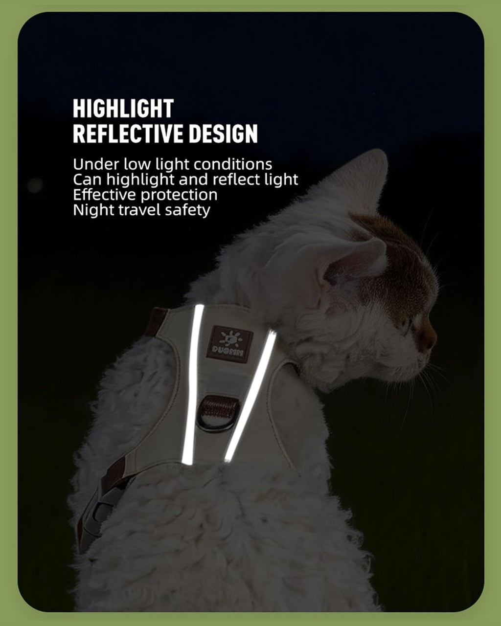 Cat Harness and Leash Set with Reflective Strips, Escape Proof Adjustable Vest, Premium Taffeta Fabric Soft Lightweight, Tear Resistant, for Kitten Small Cats Outdoor Walking (Navy Blue, S)