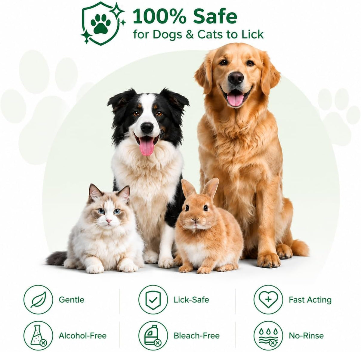 Pet Cleaning Glove Wipes for Dogs & Cats, 20 Pcs