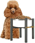 PROERR Single Dog Bowl Stand Raise 8" Tall - Without Bowls, Adjustable Wide 6-10" Lifted Pet Food Table,Dog Bowl Holder Elevated for Medium Small Dogs Breed (Anti-Slip)