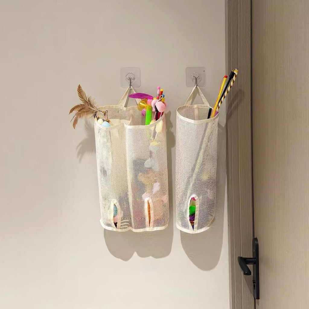 Cat Toy Organizer – Storage Holder for Cat Teaser Toys, Compact Stand for Keeping Pet Toys Neat and Tidy (2-Compartment)