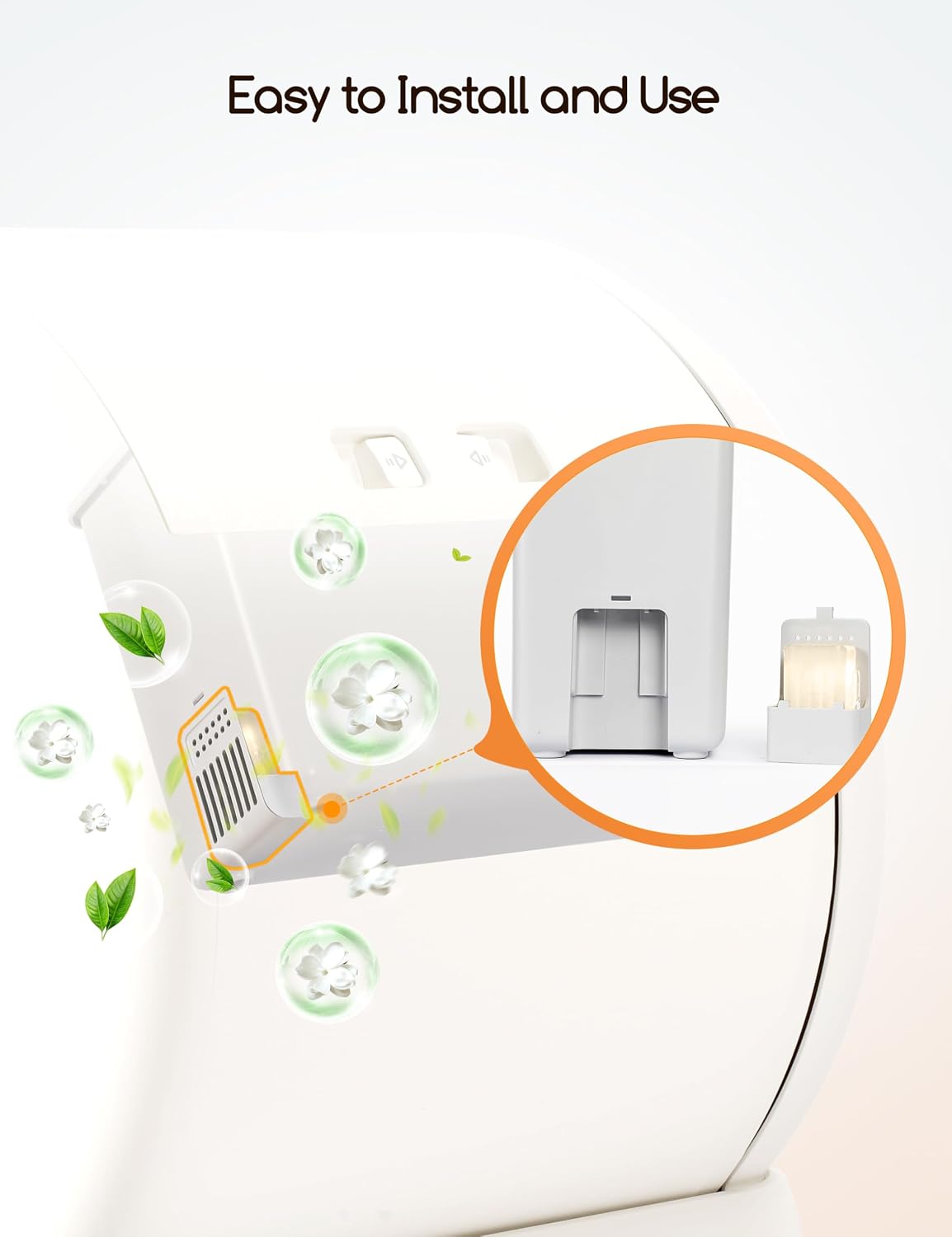 Meowant Pet Odor Eliminator, Automatic Cat Litter Box Odor Deodorant Gel