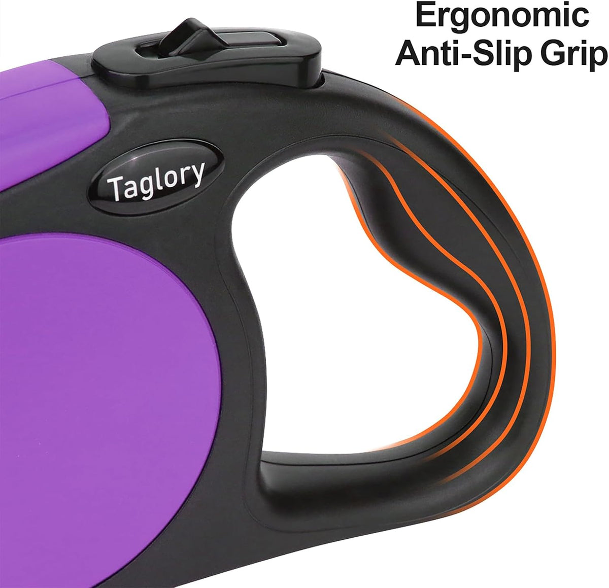 Taglory Retractable Dog Leash, One-Handed Brake, 16ft, Up to 44 lbs, Purple