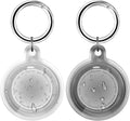 [2 Pack] IPX8 Waterproof Case for AirTag 2nd Gen (2026) & 1st Gen, Full Body Holder Keychain, Anti-Scratch Cover for Apple for Air Tags, Luggage, Pet Collar, Car Keys, Kids, Clear/Black