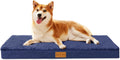 Patas Lague Orthopedic Large Dog Bed Pet Sofa Mat 36''X24'' Navy Blue