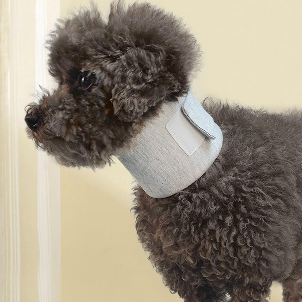 Recovery Neck Brace Collar for Dogs Cats Adjustable Post-Surgery Cone, Breathable Anti-Lick Wound Protective Neck Brace, Soft Cotton Design(M)