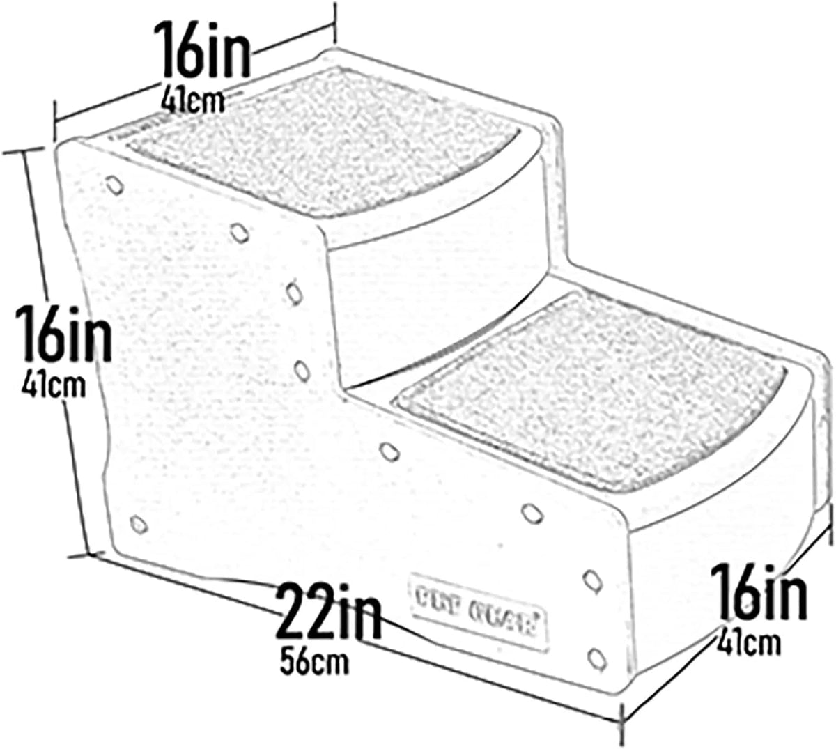 Pet Gear Easy Step II Pet Stairs, Espresso, 2 Step