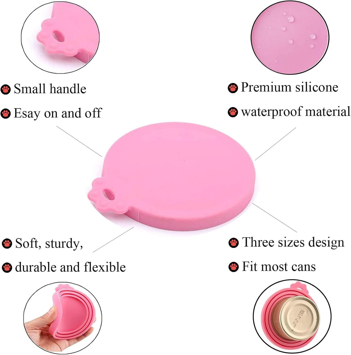 Dog Food Can Covers Silicone Food Can Lids for Cat Dog Pet Food Cans | Universal Size | BPA Free | (Mix Color3)… 