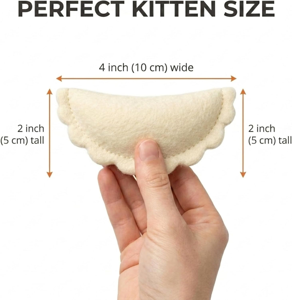 Glaciart One Wool Felt Dumpling Cat Toys with Catnip, 3 Pack Handmade Food Catnip Toys for Indoor Cats & Kittens, Interactive Kicker Toys for Exercise & Play