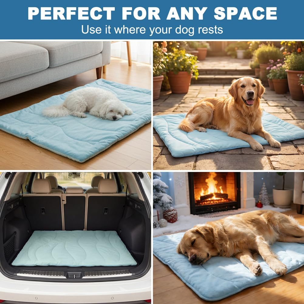 Dog Cooling Mat for Large Dogs, Double-Sided Waterproof Cooling Pad