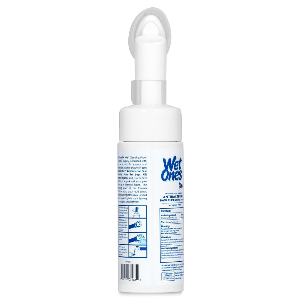 Wet Ones for Pets Foam Dog Paw Cleaner, Tropical Splash Scent, 5 Oz