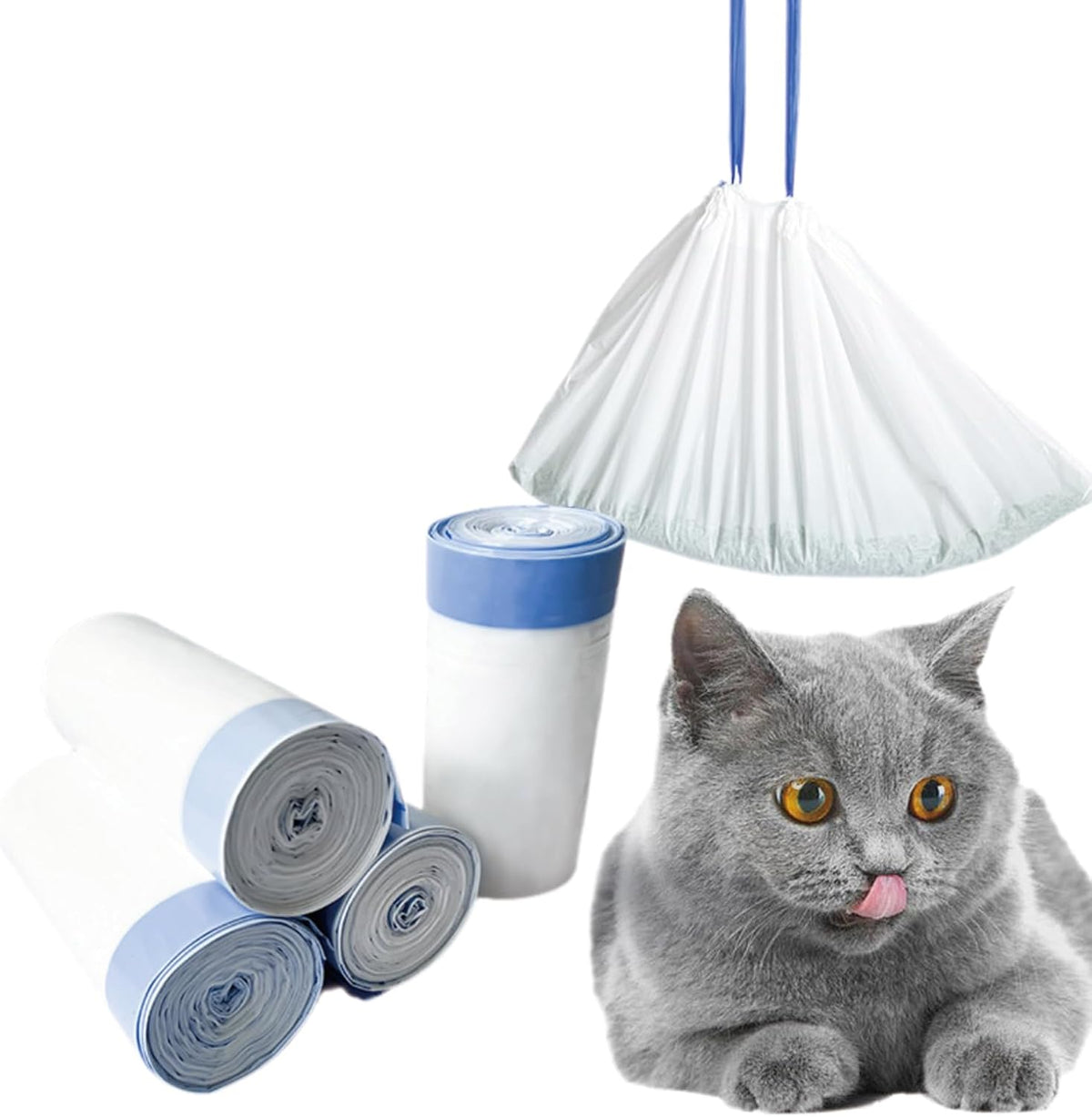 120 pcs Cat Litter Box Liners Fit For MW-SC01/MW-SC02/MW-LR01, 18" x 12.6"