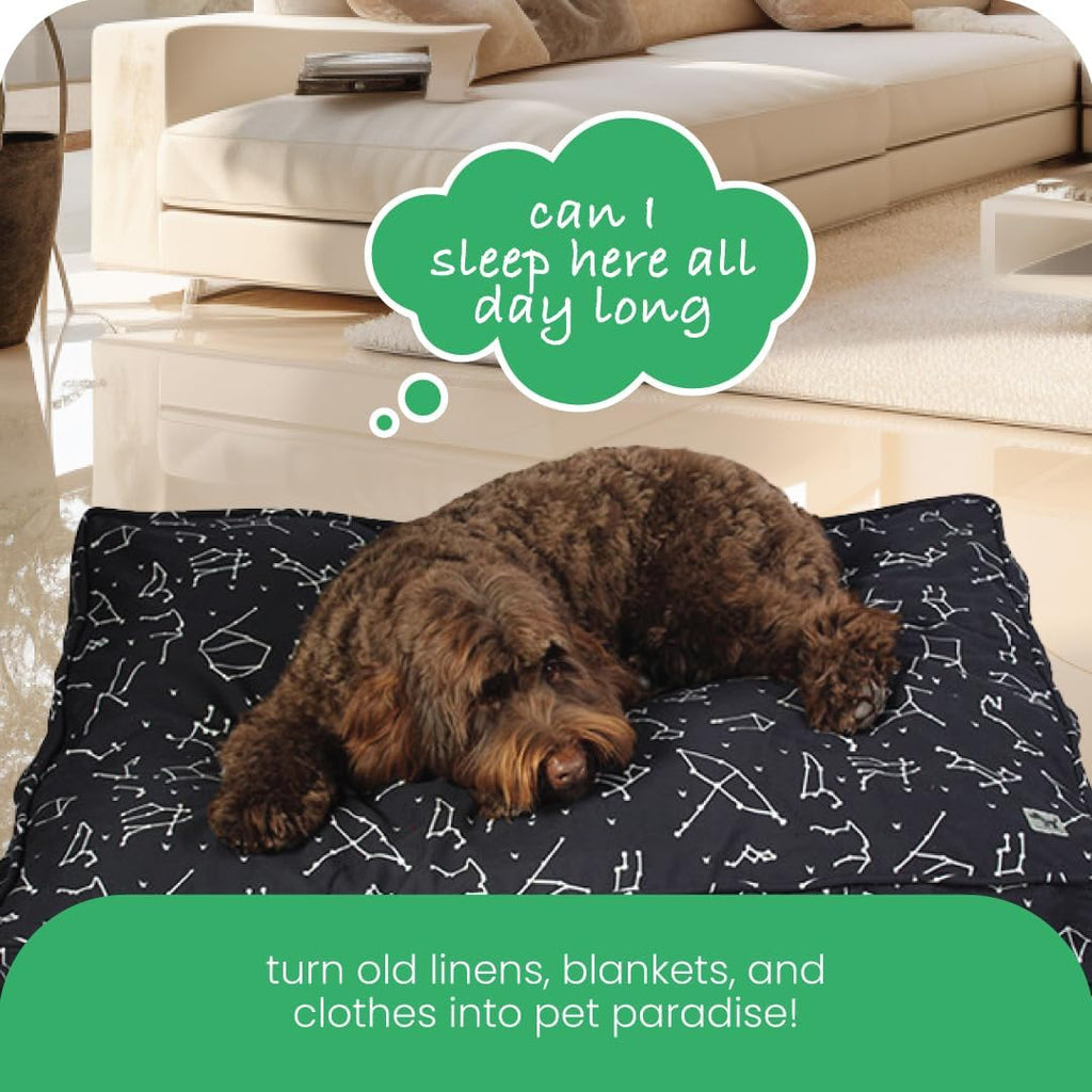 Molly Mutt Deep Blue Dog Bed Cover, Non-Toxic & 100% Cotton, 27"x36"x5"