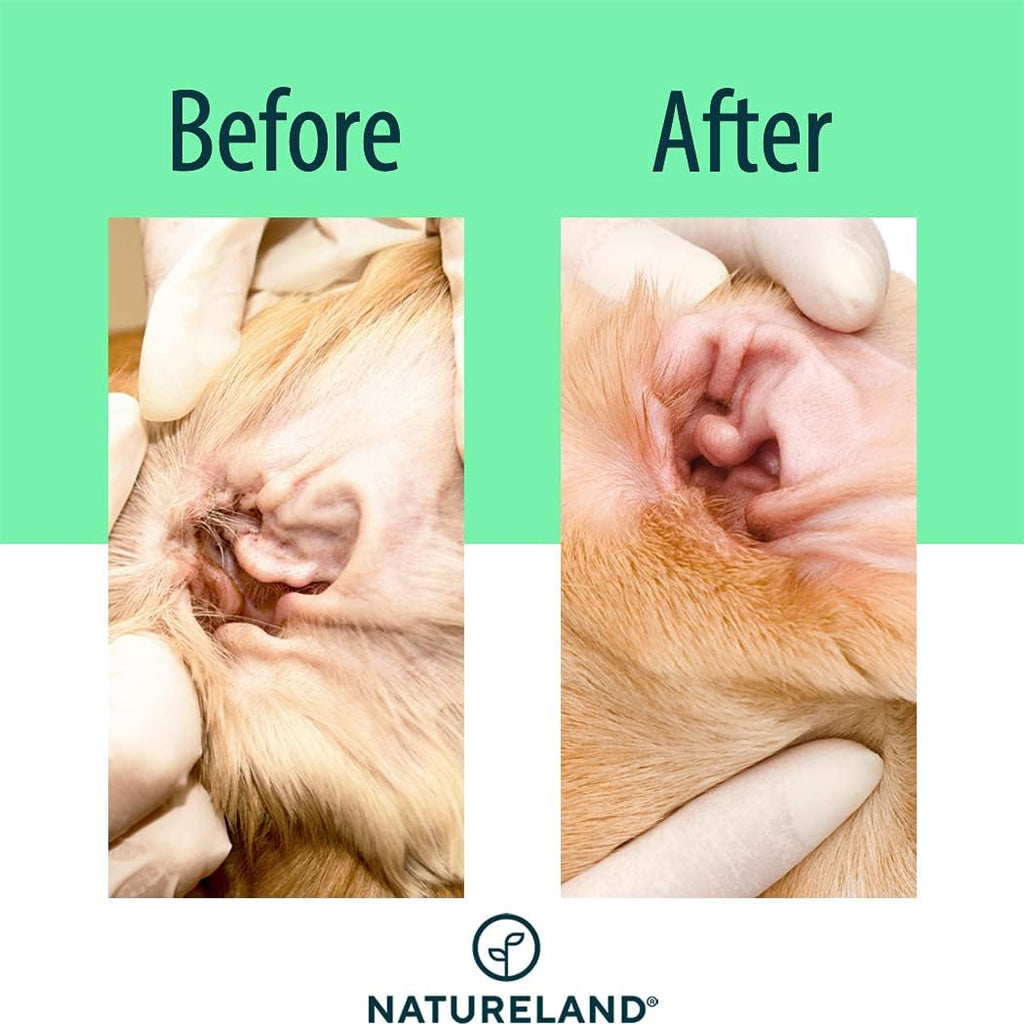Natureland Dog Ear Wipes, Extra Large Otic Cleaning Pads, 150 Count