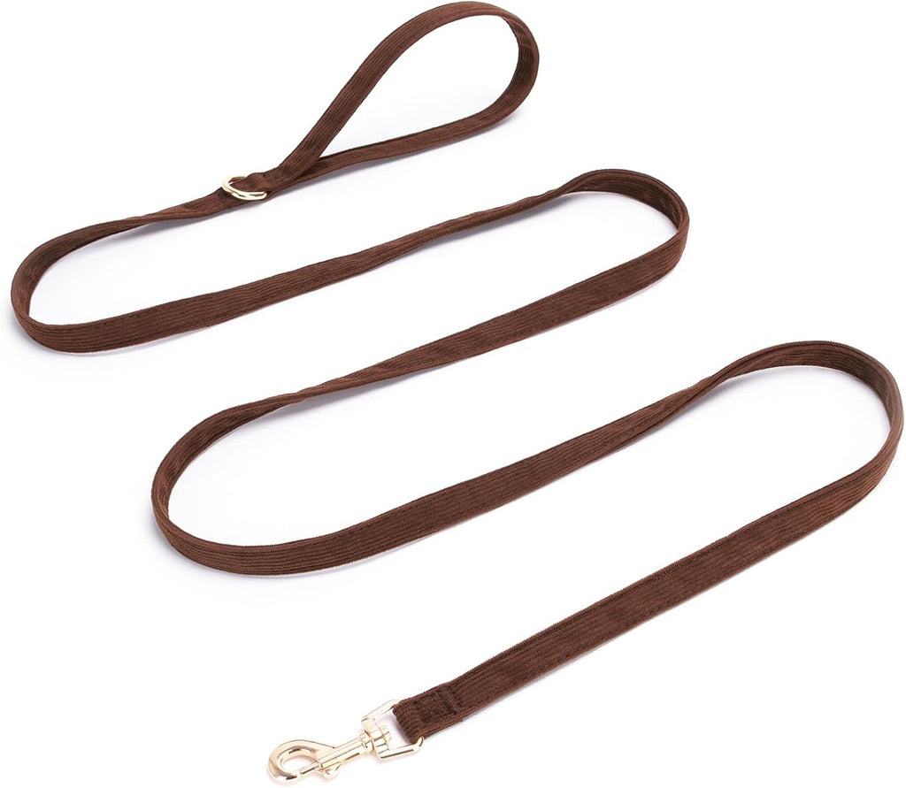 Cotton Small Dog Leash 4ft Short Puppy Walking Training Lead Coffee