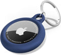 Oakxco for Airtag Keychain Silicone, Airtag Holder with Key Ring, Air Tag Cover Cute Accessories for Kids, Luggage, Car Dog Collar, Car, Compatible with Apple Airtag Case Waterproof Tracker, Navy Blue