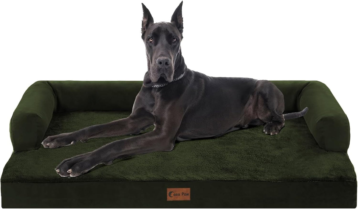 Orthopedic Dog Bed for Extra Large Dogs, 53x42in, Olive Green