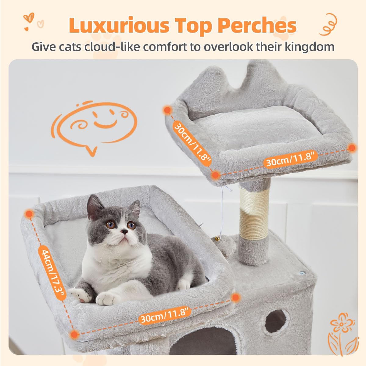 Taoqimiao Cat Tree, 71 in Extra Large Cat Tower for Inddor Cats, MS026LW