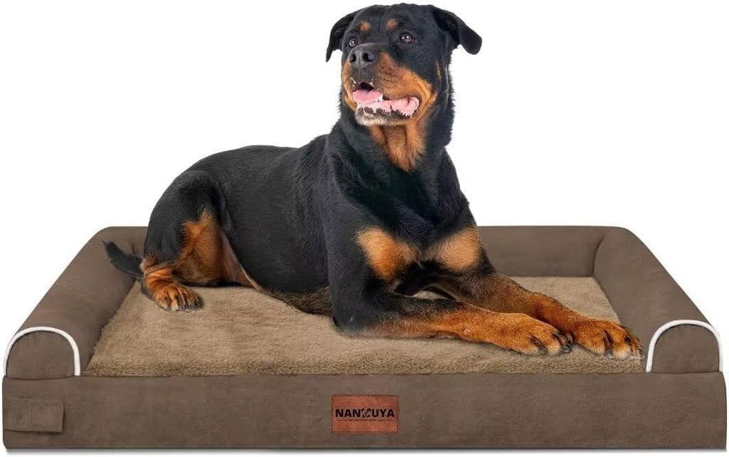NANUYA Orthopedic Dog Bed for XX-Large Dogs, 44 x 34 Inch, Brown