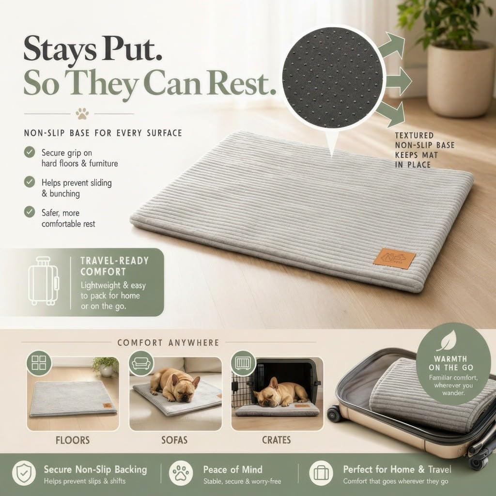 Nona Pelona Cat Heating Pad, Self Warming Pet Mat for Cats and Small Dogs, Self Heating Cat Bed No Electricity, Washable Cover Non Slip Base Indoor 24 x 18 Inch