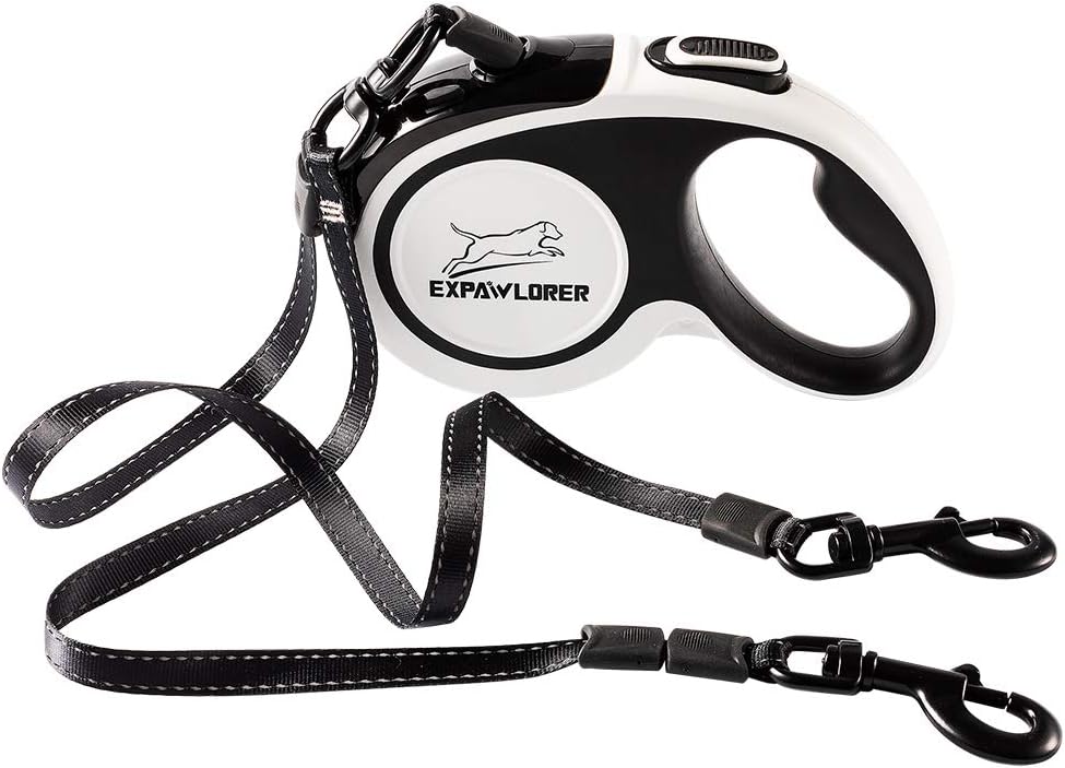 EXPAWLORER Dual Retractable Dog Leash
