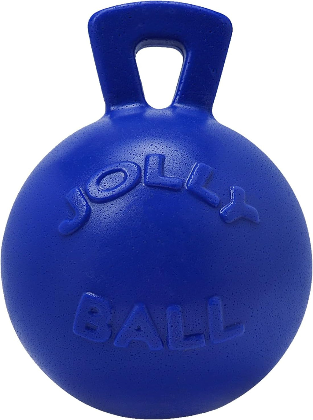Jolly Pets Tug-n-Toss Dog Toy Ball with Handle, 8 Inches/Large, Blue