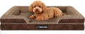 Orthopedic Dog Bed Medium Size Dog,Washable Dog Bed,Dog Couch Bed(Brown, M)