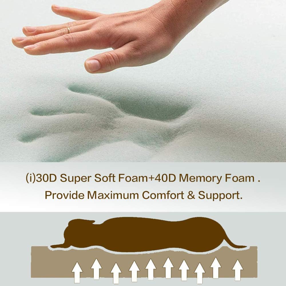 Laifug Orthopedic Dog Bed, Chocolate 50''x36''x10'', Memory Foam