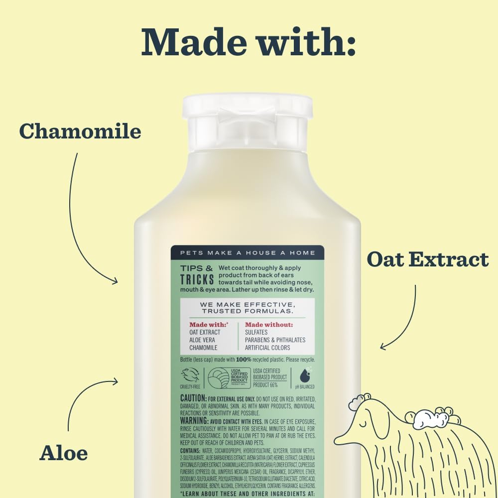 MRS. MEYER'S Clean Day 3 in 1 Dog Shampoo, Sweet Chamomile Scent, 14oz (Pack of 3)