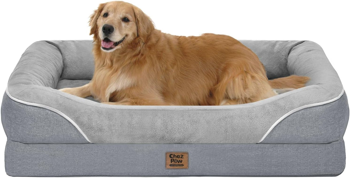 Chez Paw Waterproof Orthopedic Dog Bed for Large and Extra Large Dogs
