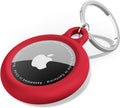 oakxco for Airtag Keychain Silicone, Airtag Holder with Key Ring, Air Tag Cover Cute Accessories for Kids, Luggage, Car Dog Collar, Car, Compatible with Apple Airtag Case Waterproof Tracker, Red