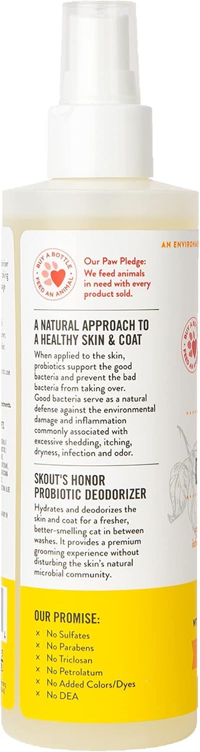 SKOUT'S HONOR Probiotic Cat Deodorizing Spray- Honeysuckle, 8 oz