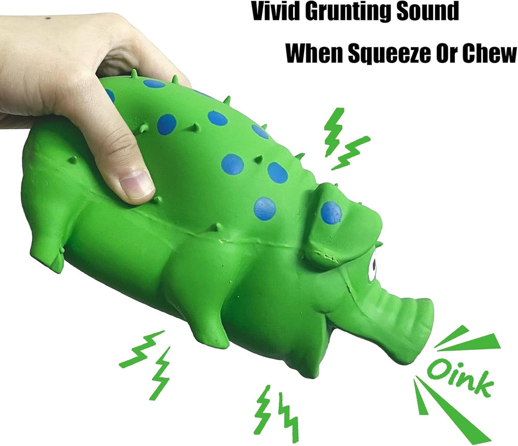 Squeaky Pig Dog Toy, 2 PCS Durable Latex Rubber Dog Toys for Chewing