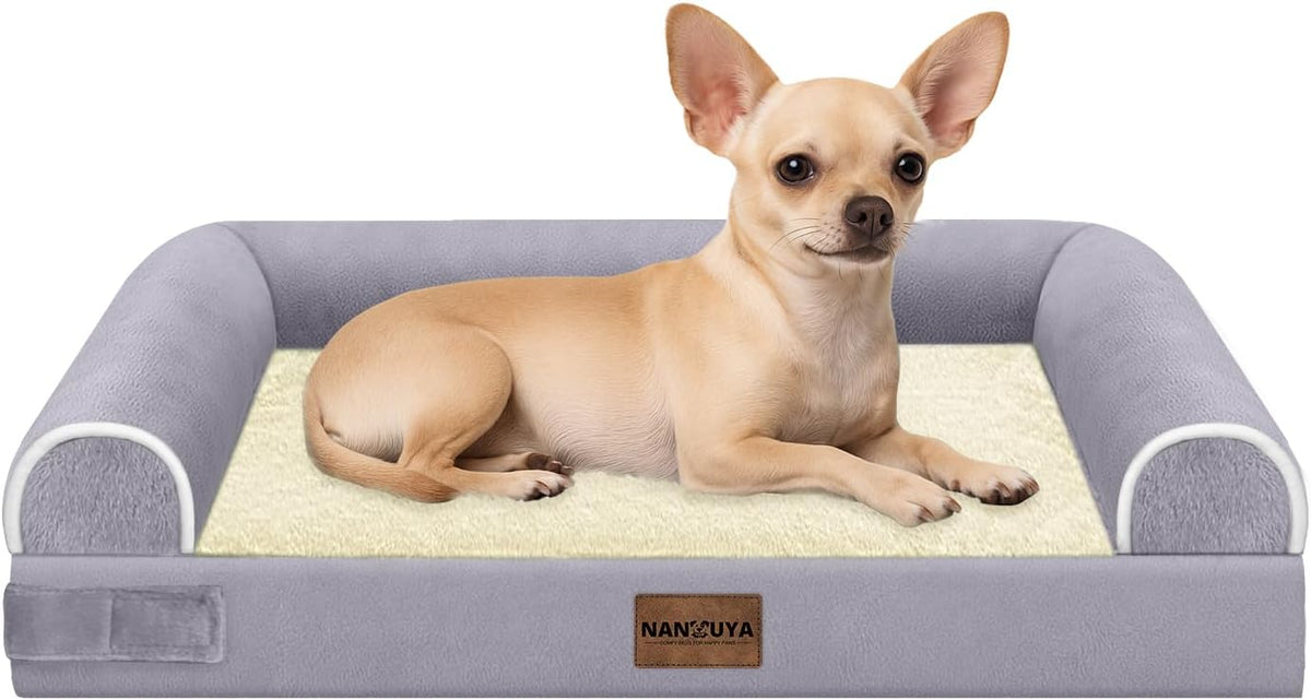 NANUYA Orthopedic Dog Bed for Small Dogs, 24 x 16 Inch, Purple