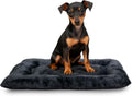 Pet Bed for Crate 22 x 13 inch Fit Dogs or Cats Washable&Anti-Slip,Ultra Soft XS Dog Beds Kennel Pad for Cage Soft Flat Puppy Kitten Cushion Sleeping Mat,Black