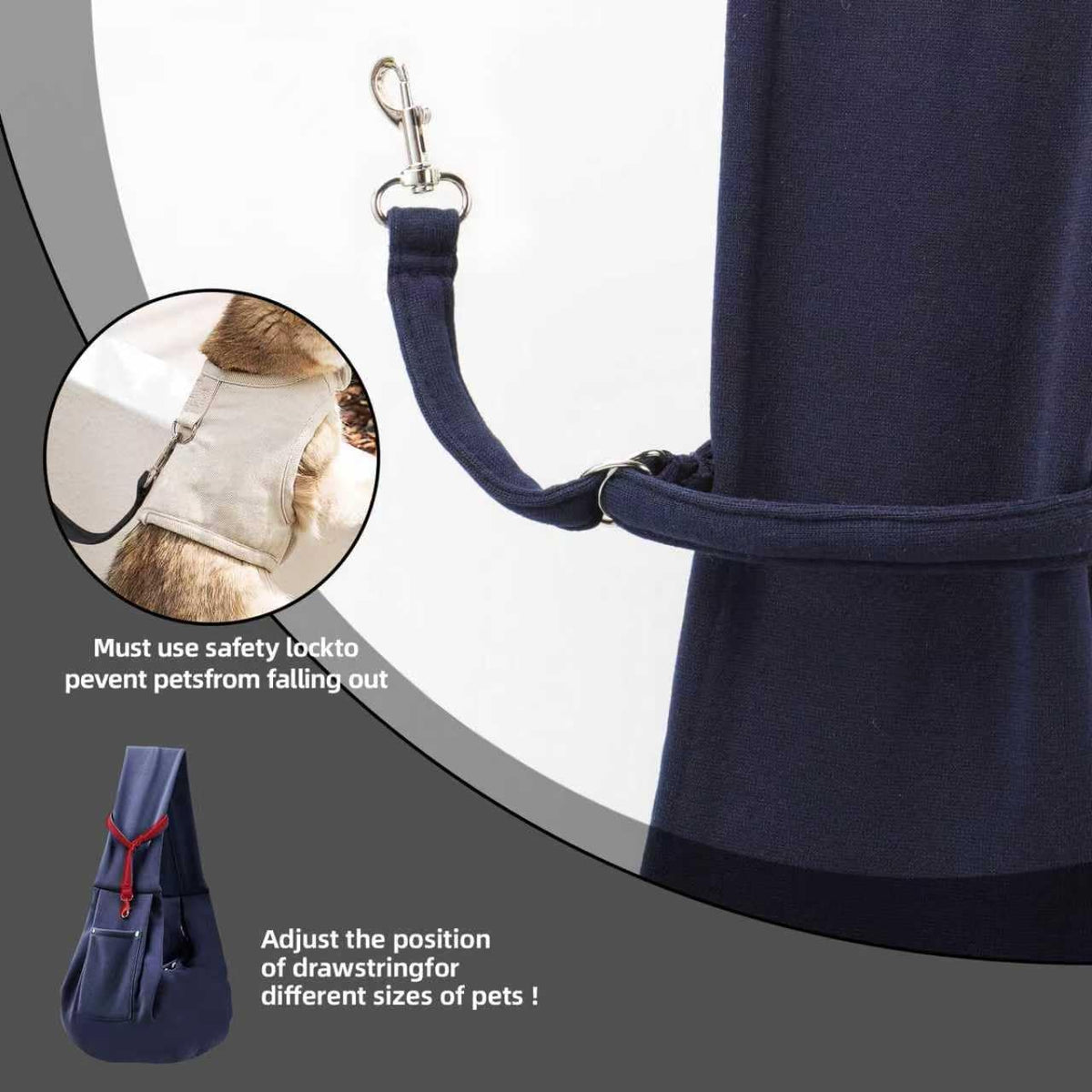 ARZQUT Dog and Cats Carrier Sling, Small Pet Carrier with Storage Pocket