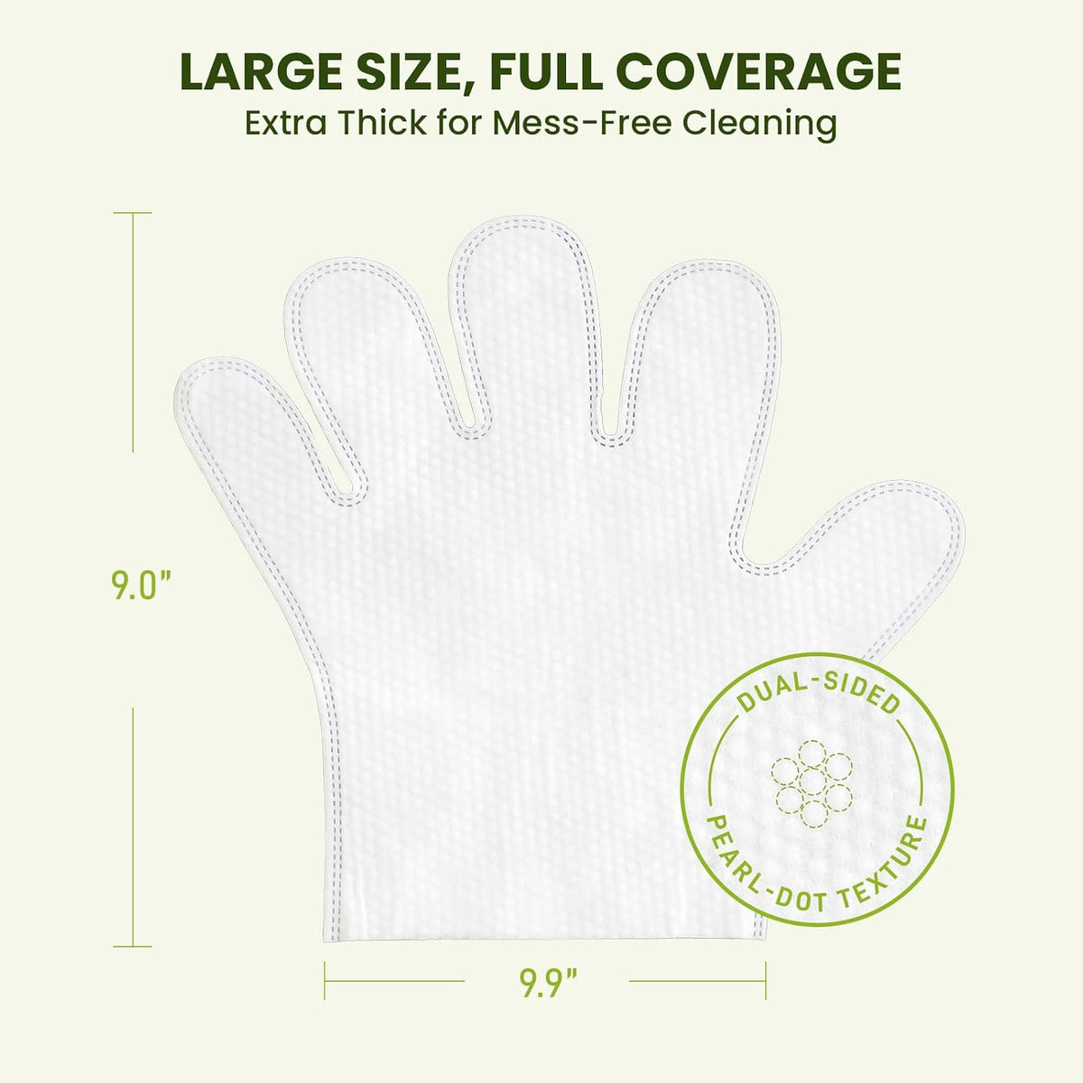 PawSono 36 Count Pet Wipes for Dogs & Cats, Glove Design, Coconut Scent