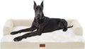 Orthopedic Washable Dog Bed for Extra Large Dogs, 53x42in, Beige