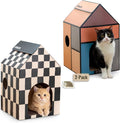 Conlun 2-Pack Cat Scratching Pad House Indoor Cave <13 lbs