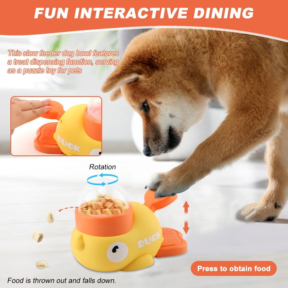 Duck Interactive Treat Dispenser Toy for Cats and Small Medium Dogs