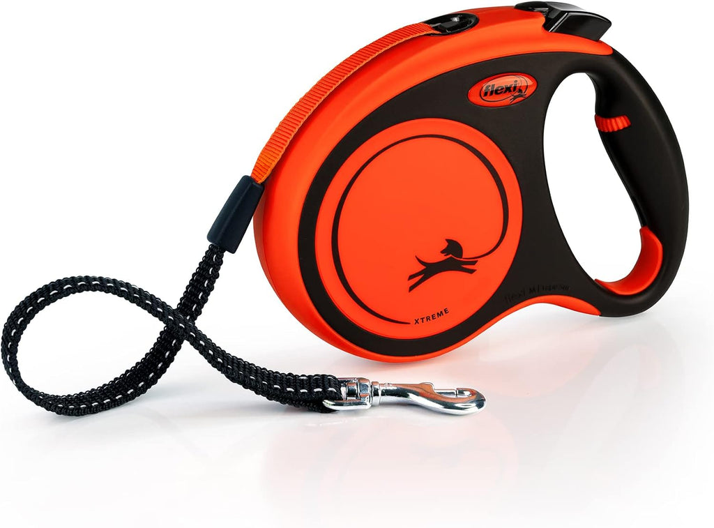 FLEXI® Xtreme Tape Retractable Dog Leash, Medium, 16 ft - Orange/Black