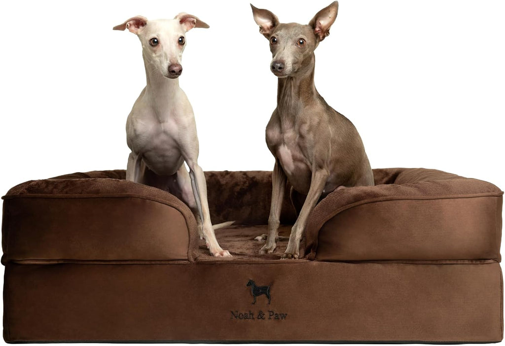 NOAH & PAW Dog Bed, Orthopedic Memory Cooling Foam (2X Base) 35x25x11in