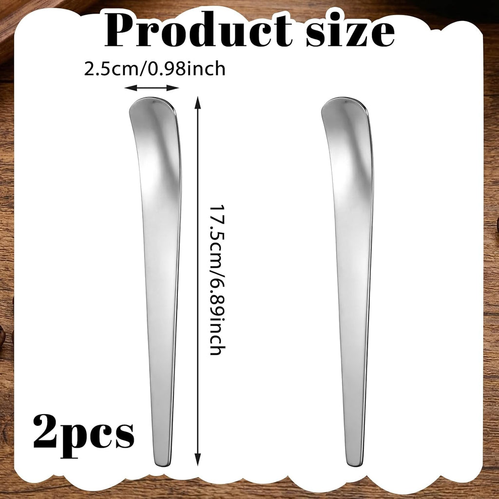 2 Pcs Dog Cat Spoon Pet Can Spoons Stainless Steel Can Scoop Portable Pet Feeding Spoon Long Handle Food Scoop Wet Food Storage Feeder for Wet Foods and Cans