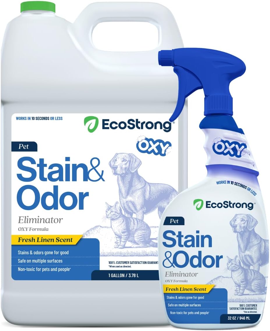 Oxy Pet Carpet Cleaner Spray | Pet Stain Remover for Pet Urine, Cat Pee, Dog Poop | Deep Spot Treating Action on Carpeting, Upholstery, Laundry, Pet Beds & More (160 Fl Oz)