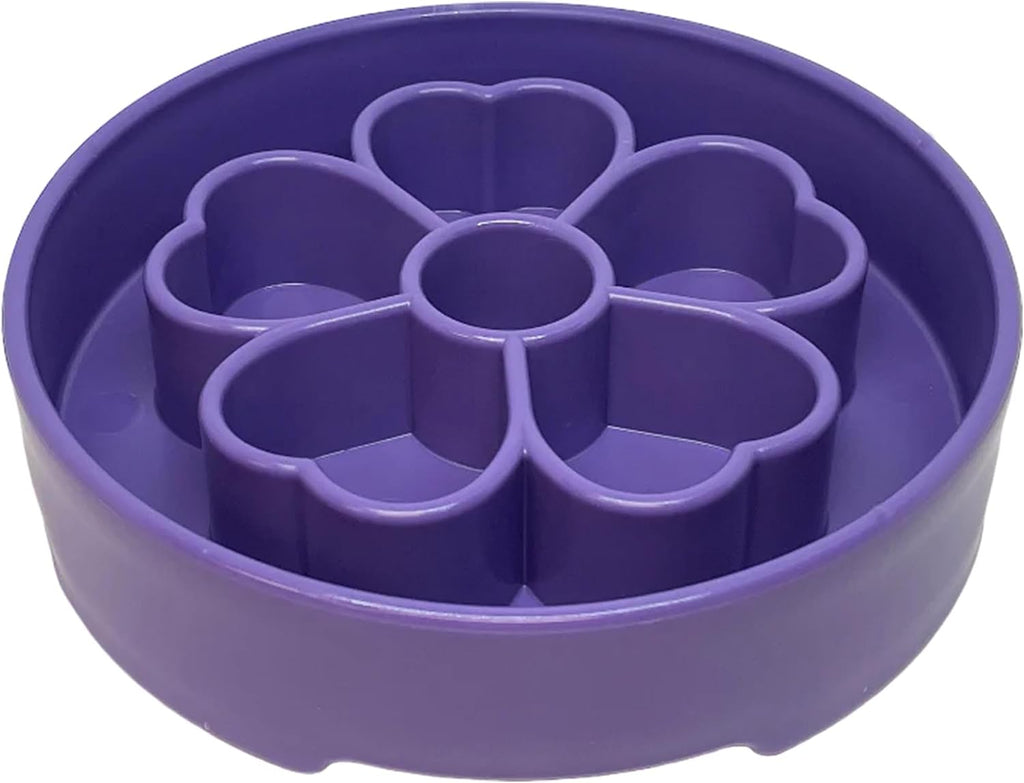 SodaPup Flower Design Enrichment Bowl – Durable Slow Feeder Bowl Made in USA from Non-Toxic, Pet-Safe, Food Safe Material for Mental Stimulation, Slowing Down Eating, Healthy Digestion, & More