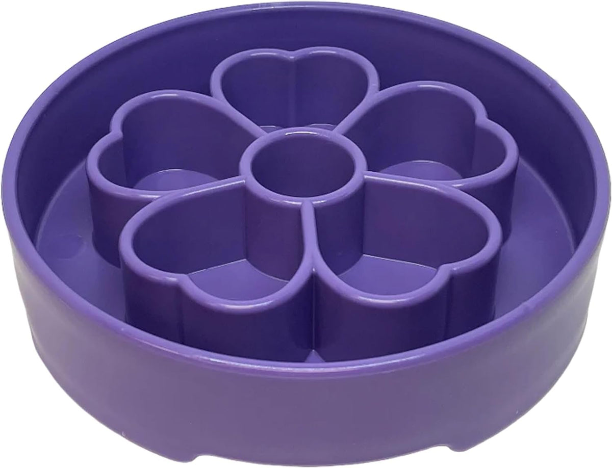 SodaPup Flower Design Enrichment Bowl – Durable Slow Feeder Bowl Made in USA from Non-Toxic, Pet-Safe, Food Safe Material for Mental Stimulation, Slowing Down Eating, Healthy Digestion, & More