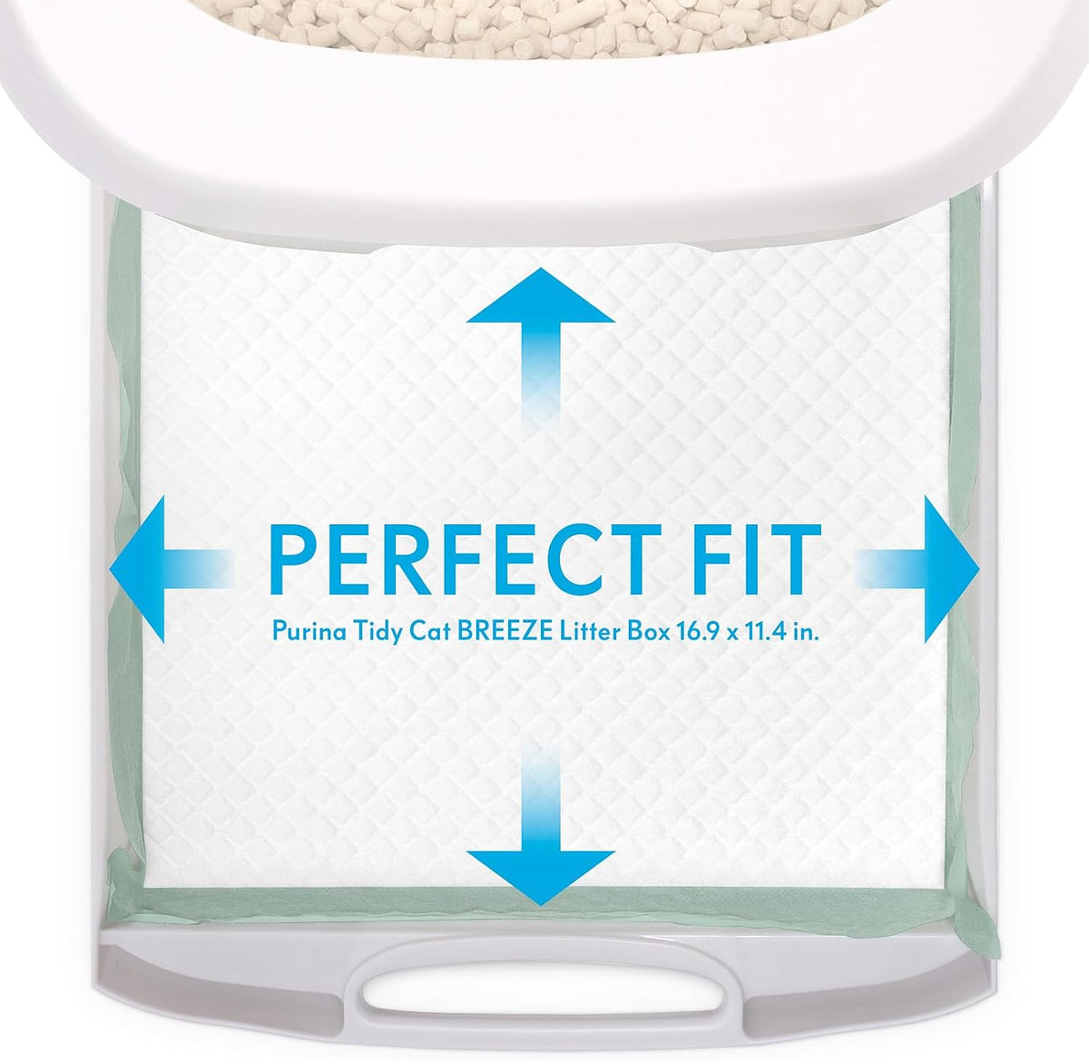 Paw Inspired Cat Pads, Original/Unscented, 16.9 x 11.4 Inch, 20 Count | Generic Refills for Tidy Cats Breeze Litter Box System, Super Absorbent Pee Pads, Kitty Litter Liners for Easy Cleaning