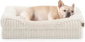 EHEYCIGA Orthopedic Dog Beds for Large Dogs 35x22 Inch, Cream